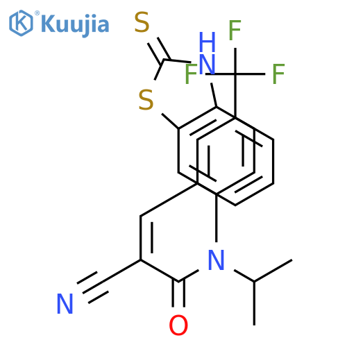 2-Propenamide,2-cyano-N-(2,3-dihydro-2-thioxo-6-benzothiazolyl)-N-(1-methylethyl)-3-[3-(trifluoromethyl)phenyl]- structure