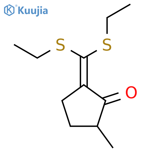 Cyclopentanone, 2-[bis(ethylthio)methylene]-5-methyl- structure