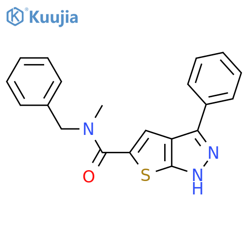 1H-Thieno[2,3-c]pyrazole-5-carboxamide,N-methyl-3-phenyl-N-(phenylmethyl)- structure