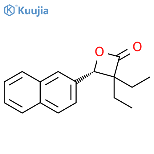 2-Oxetanone, 3,3-diethyl-4-(2-naphthalenyl)-, (4S)- structure