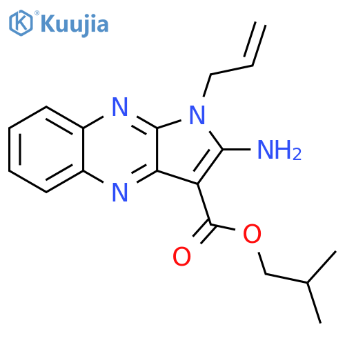 2-methylpropyl 2-amino-1-(prop-2-en-1-yl)-1H-pyrrolo2,3-bquinoxaline-3-carboxylate structure