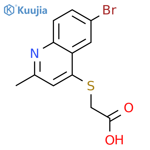 (6-Bromo-2-methyl-quinolin-4-ylsulfanyl)-acetic acid structure