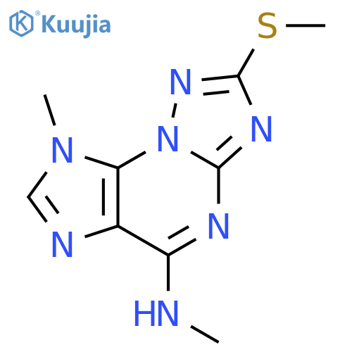 8H-[1,2,4]Triazolo[5,1-b]purin-5-amine, N,8-dimethyl-2-(methylthio)- structure
