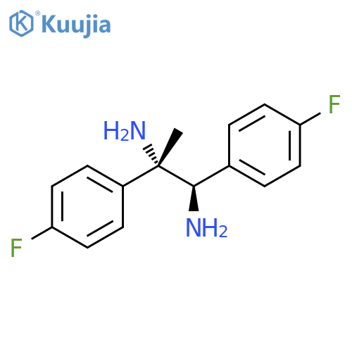 1,2-Propanediamine, 1,2-bis(4-fluorophenyl)-, (1R,2S)-rel- structure