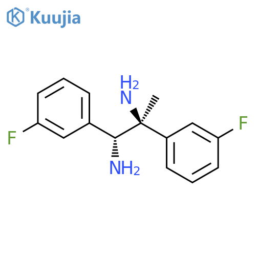 1,2-Propanediamine, 1,2-bis(3-fluorophenyl)-, (1R,2S)-rel- structure