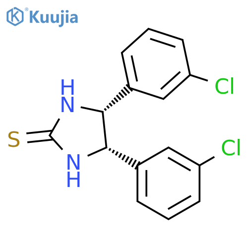 2-Imidazolidinethione, 4,5-bis(3-chlorophenyl)-, (4R,5S)-rel- structure