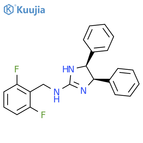 1H-Imidazol-2-amine,N-[(2,6-difluorophenyl)methyl]-4,5-dihydro-4,5-diphenyl-, (4R,5S)-rel- structure