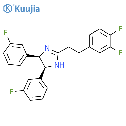 1H-Imidazole,2-[2-(3,4-difluorophenyl)ethyl]-4,5-bis(3-fluorophenyl)-4,5-dihydro-,(4R,5S)-rel- structure