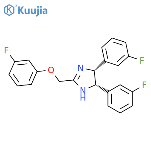 1H-Imidazole,2-[(3-fluorophenoxy)methyl]-4,5-bis(3-fluorophenyl)-4,5-dihydro-,(4R,5S)-rel- structure