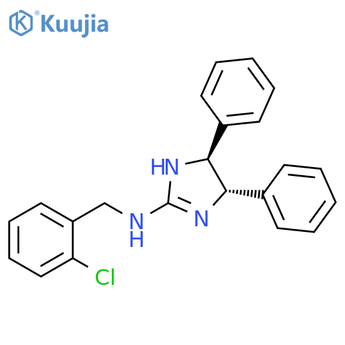 1H-Imidazol-2-amine,N-[(2-chlorophenyl)methyl]-4,5-dihydro-4,5-diphenyl-, (4S,5S)- structure