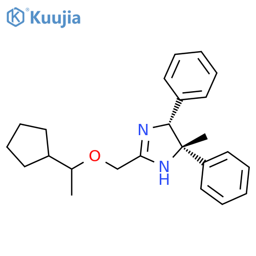 1H-Imidazole,2-[(1-cyclopentylethoxy)methyl]-4,5-dihydro-4-methyl-4,5-diphenyl-,(4R,5S)-rel- structure