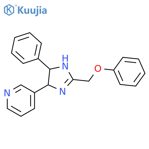 Pyridine, 3-[4,5-dihydro-2-(phenoxymethyl)-5-phenyl-1H-imidazol-4-yl]- structure