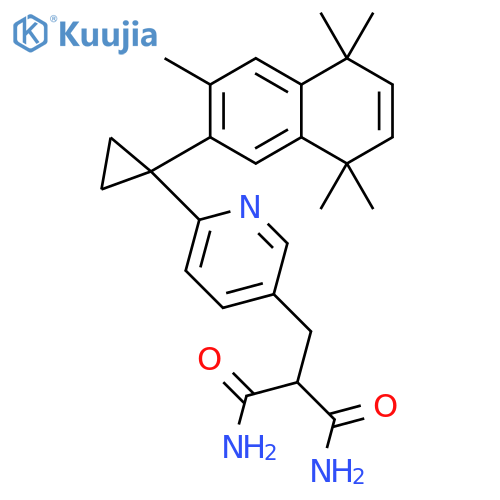 Propanediamide,2-[[6-[1-(5,8-dihydro-3,5,5,8,8-pentamethyl-2-naphthalenyl)cyclopropyl]-3-pyridinyl]methyl]- structure