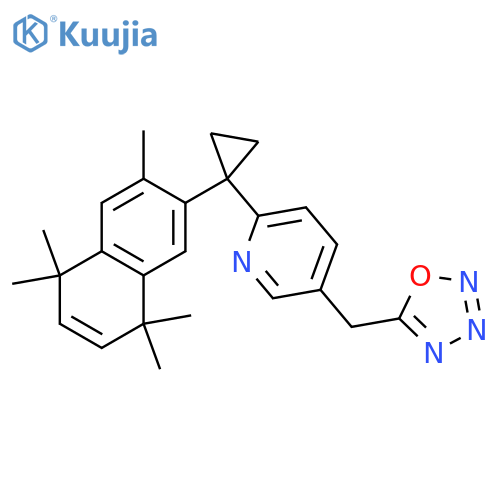 Pyridine,2-[1-(5,8-dihydro-3,5,5,8,8-pentamethyl-2-naphthalenyl)cyclopropyl]-5-(1,2,3,4-oxatriazol-5-ylmethyl)- structure