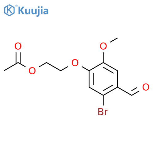 2-(5-Bromo-4-formyl-2-methoxyphenoxy)ethyl acetate structure