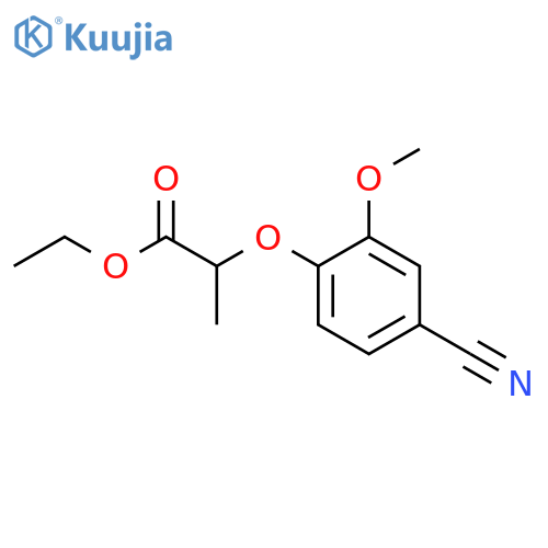 2-(4-Cyano-2-methoxy-phenoxy)-propionicacidethylester structure