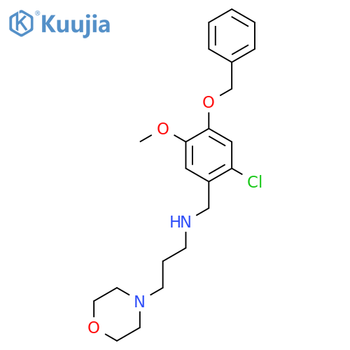 (4-Benzyloxy-2-chloro-5-methoxy-benzyl)-(3-morpholin-4-yl-propyl)-amine structure