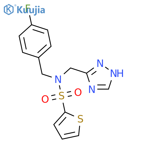 2-Thiophenesulfonamide,N-[(4-fluorophenyl)methyl]-N-(1H-1,2,4-triazol-3-ylmethyl)- structure