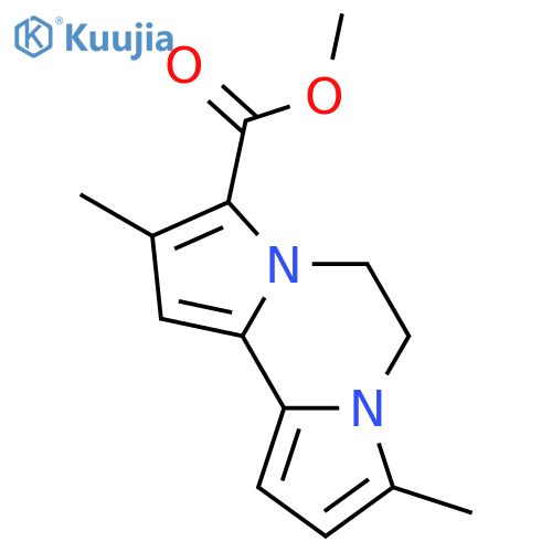 5,6-dihydro-2,8-dimethyl-Dipyrrolo[1,2-a:2',1'-c]pyrazine-3-carboxylic acid methyl ester structure
