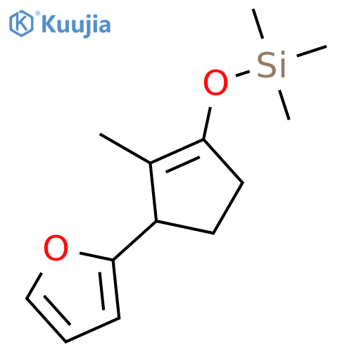 {[3-(Furan-2-yl)-2-methylcyclopent-1-en-1-yl]oxy}(trimethyl)silane structure