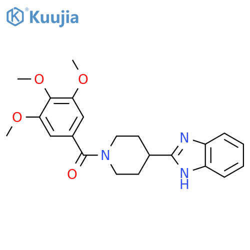 2-1-(3,4,5-trimethoxybenzoyl)piperidin-4-yl-1H-1,3-benzodiazole structure