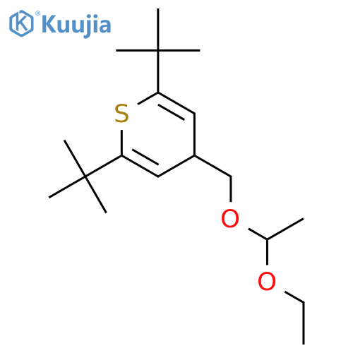 4H-Thiopyran, 2,6-bis(1,1-dimethylethyl)-4-[(1-ethoxyethoxy)methyl]- structure
