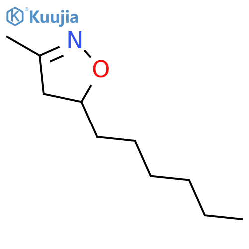 Isoxazole, 5-hexyl-4,5-dihydro-3-methyl- structure