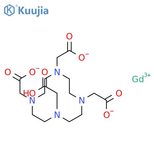 gadolinium 2,2',2''-[10-(carboxymethyl)-1,4,7,10-tetraazacyclododecane-1,4,7-triyl]triacetate structure