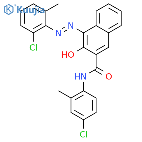 2-Naphthalenecarboxamide,N-(4-chloro-2-methylphenyl)-4-[2-(2-chloro-6-methylphenyl)diazenyl]-3-hydroxy- structure