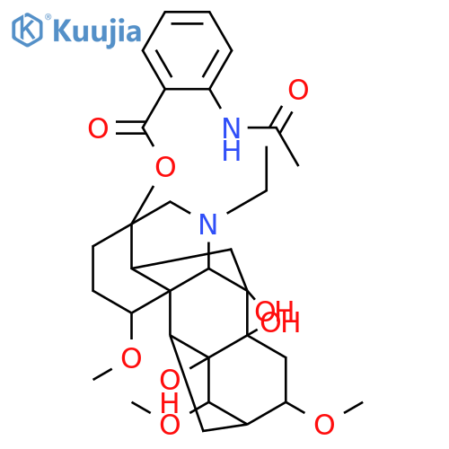 (1beta,10xi,13xi,14alpha,16beta,17xi)-20-ethyl-7,8,9-trihydroxy-1,14,16-trimethoxyaconitan-4-yl 2-(acetylamino)benzoate structure