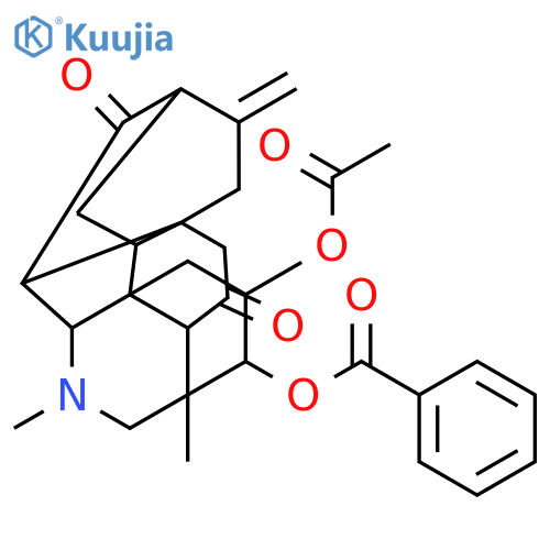 8,11-Methano-10a,3,6a-[1]propanyl[3]ylidene-8H-indeno[2,1-b]azocine-12,14-dione,5-(acetyloxy)-4-(benzoyloxy)dodecahydro-1,3-dimethyl-9-methylene-,(3R,4S,5R,6aR,6bR,8S,10aR,11R,11aS,15S)- (9CI) structure