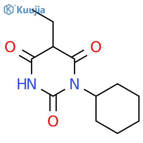 1-Cyclohexyl-5-ethylbarbituric acid structure
