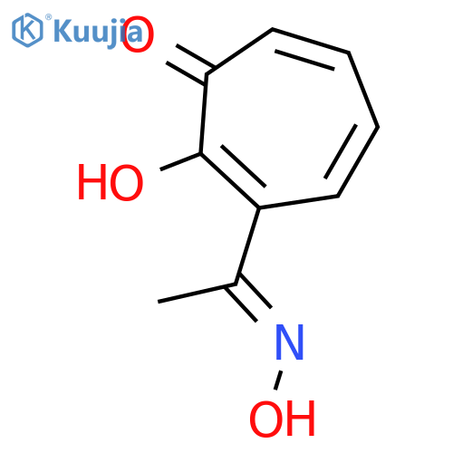 2,4,6-CYCLOHEPTATRIEN-1-ONE, 2-HYDROXY-3-[1-(HYDROXYIMINO)ETHYL]- structure