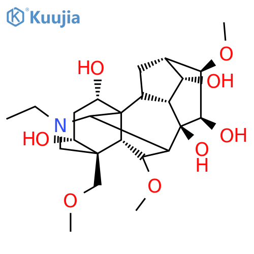 (1alpha,3alpha,6alpha,10alpha,13alpha,14alpha,15beta,16beta,17xi)-20-ethyl-6,16-dimethoxy-4-(methoxymethyl)aconitane-1,3,8,14,15-pentol structure