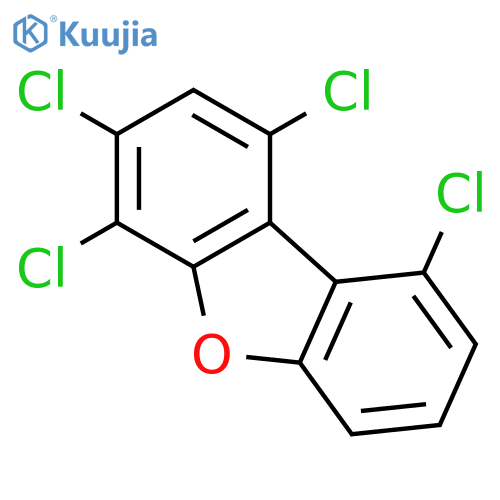 1,3,4,9-Tetrachlorodibenzofuran structure