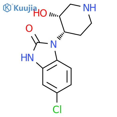 2H-Benzimidazol-2-one,5-chloro-1,3-dihydro-1-(3-hydroxy-4-piperidinyl)-, cis- (9CI) structure
