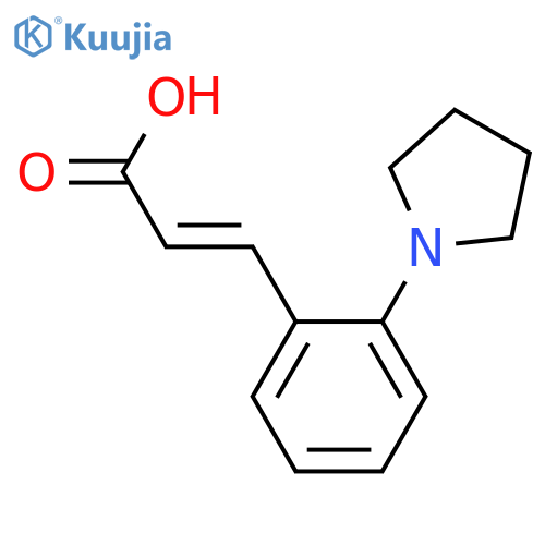 3-2-(pyrrolidin-1-yl)phenylprop-2-enoic acid structure