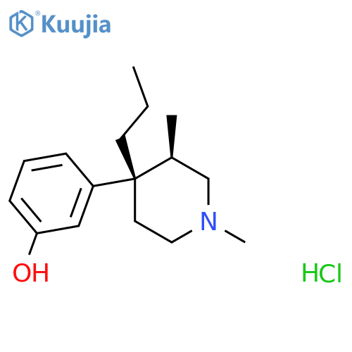 Phenol, 3-[(3R,4S)-1,3-dimethyl-4-propyl-4-piperidinyl]-, hydrochloride, rel-(+)- (9CI) structure