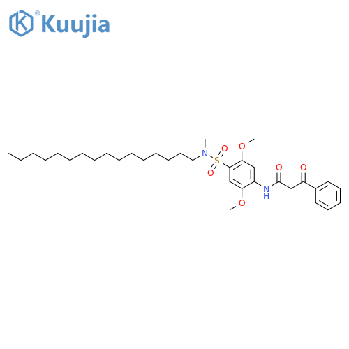 Benzenepropanamide, N-[4-[(hexadecylmethylamino)sulfonyl]-2,5-dimethoxyphenyl]-b-oxo- structure