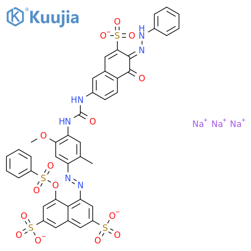 2,7-Naphthalenedisulfonicacid,4-[2-[4-[[[[5-hydroxy-6-(2-phenyldiazenyl)-7-sulfo-2-naphthalenyl]amino]carbonyl]amino]-5-methoxy-2-methylphenyl]diazenyl]-5-[(phenylsulfonyl)oxy]-,sodium salt (1:?) structure
