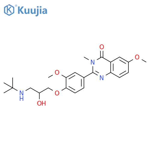 4(3H)-Quinazolinone, 2-[4-[3-[(1,1-dimethylethyl)amino]-2-hydroxypropoxy]-3-methoxyphenyl]-6-methoxy-3-methyl- structure