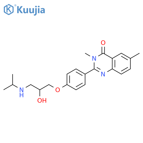 4(3H)-Quinazolinone, 2-[4-[2-hydroxy-3-[(1-methylethyl)amino]propoxy]phenyl]-3,6-dimethyl- structure