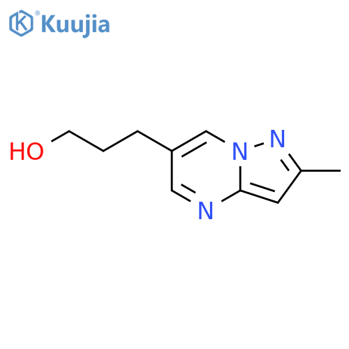 3-{2-methylpyrazolo1,5-apyrimidin-6-yl}propan-1-ol structure