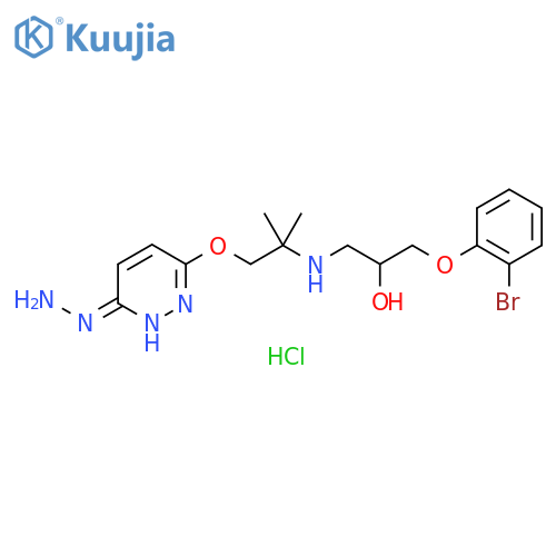2-Propanol, 1-(2-bromophenoxy)-3-[[2-[(6-hydrazinyl-3-pyridazinyl)oxy]-1,1-dimethylethyl]amino]-, hydrochloride (1:) structure