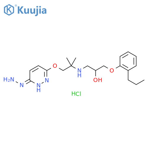 2-Propanol, 1-[[2-[(6-hydrazinyl-3-pyridazinyl)oxy]-1,1-dimethylethyl]amino]-3-(2-propylphenoxy)-, hydrochloride (1:) structure