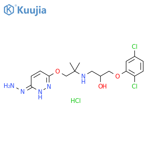 2-Propanol, 1-(2,5-dichlorophenoxy)-3-[[2-[(6-hydrazinyl-3-pyridazinyl)oxy]-1,1-dimethylethyl]amino]-, hydrochloride (1:) structure
