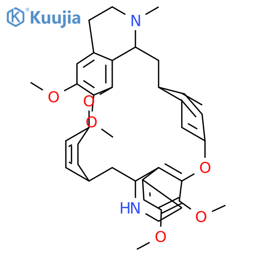5,6,17,18-tetramethoxy-1-methyl-2,3,12a,13,14,15,24,24a-octahydro-1H,12H-8,11:20,23-dietheno[1,10]dioxacyclooctadecino[13,12,11-ij:4,3,2-i'j']diisoquinoline structure