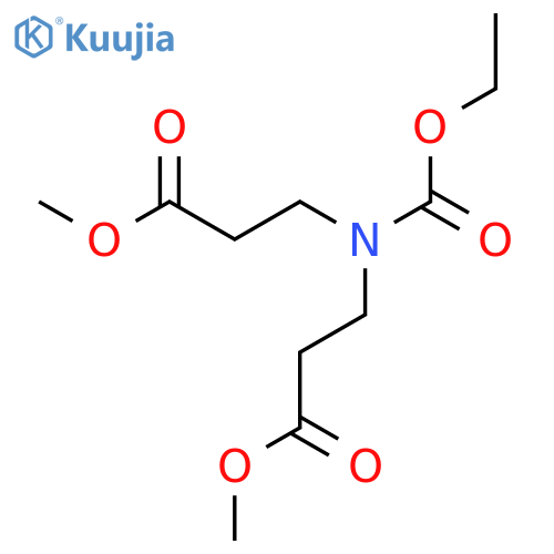 b-Alanine,N-(ethoxycarbonyl)-N-(3-methoxy-3-oxopropyl)-, methyl ester structure