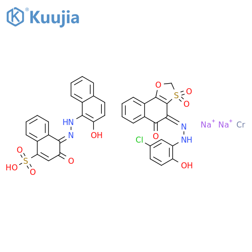 disodium [4-[(5-chloro-2-hydroxyphenyl)azo]naphth[2,1-d]-1,3-oxathiol-5-ol 3,3-dioxidato(2-)][3-hydroxy-4-[(2-hydroxy-1-naphthyl)azo]naphthalene-1-sulphonato(3-)]chromate(2-) structure