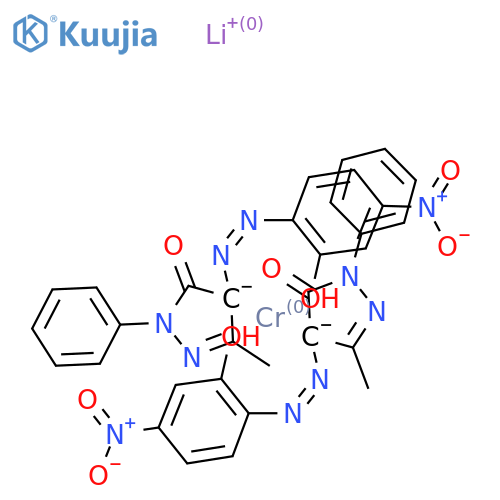 lithium bis[2,4-dihydro-4-[(2-hydroxy-4-nitrophenyl)azo]-5-methyl-2-phenyl-3H-pyrazol-3-onato(2-)]chromate(1-) structure